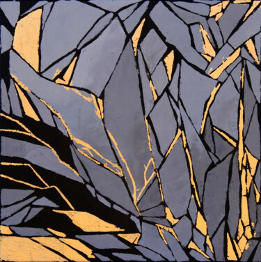 Painting titled ""Shards"" by Tetiana Teresh, Original Artwork, Oil