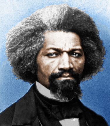 绘画 标题为“Frederick Douglass…” 由Tony Rubino, 原创艺术品, 丙烯 安装在木质担架架上