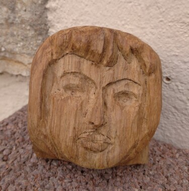 "innocence" başlıklı Heykel Martine Chatain Ottelé tarafından, Orijinal sanat, Ahşap