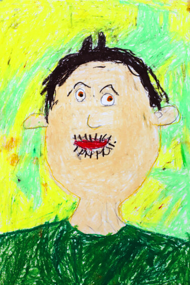 Рисунок под названием "dessin de papa. pei…" - Annashori, Подлинное произведение искусства, Воск
