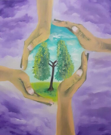TOQUE DO VENTO Painting titled "TOQUE DO VENTO" by Fabiano Lobato, Original Artwork, Oil