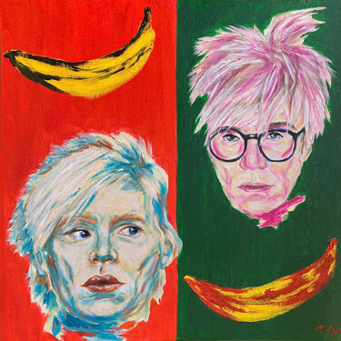 Peinture intitulée "Andy Warhole. Time…" par Elena Plotnikova, Œuvre d'art originale, Acrylique