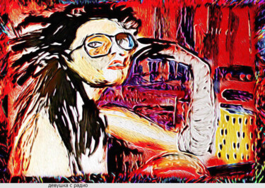девушка young woman jeune femme Digitale Kunst mit dem Titel "девушка young woman…" von Dima Dima Vil Ms Wilms (Rok Zivopisec Rock Painter), Original-Kunstw…