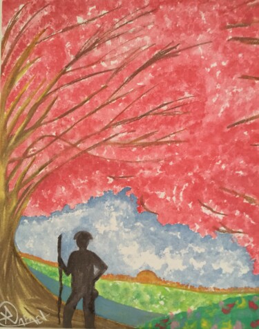 Pintura intitulada "Momentâneo" por Oz, Obras de arte originais, Aquarela