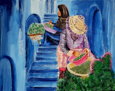 Schilderij getiteld "Spices in  the  Blu…" door Eli Gross, Origineel Kunstwerk, Acryl