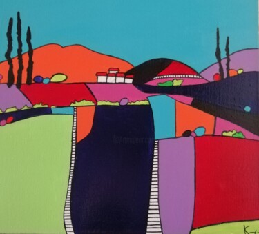 Looks like the south Peinture intitulée "Looks like the south" par Carole Carpier, Œuvre d'art originale, Acrylique Monté sur Châssis en bois