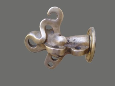 Sculpture intitulée "Mécano" par Sak, Œuvre d'art originale