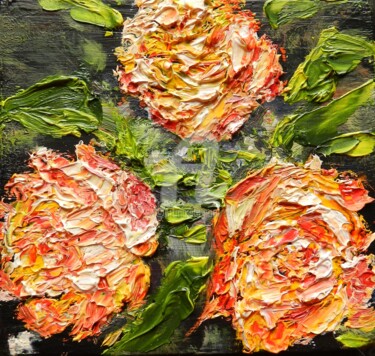 Painting titled "Розы 2" by Andrei Gudkov, Original Artwork, Oil