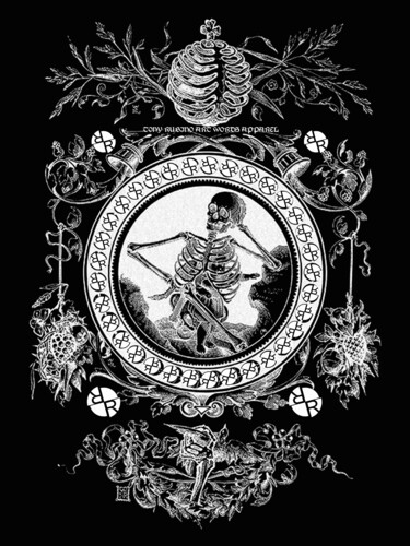 绘画 标题为“Skull Rubino Propag…” 由Tony Rubino, 原创艺术品, 丙烯 安装在木质担架架上