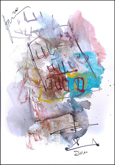 Drawing titled "дом4  loger    House" by Dima Dima Vil Ms Wilms (Rok Zivopisec Rock Painter), Original Artwork, Watercolor
