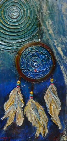 绘画 标题为“Dreamcatcher” 由Irina Lopuh, 原创艺术品, 丙烯 安装在纸板上