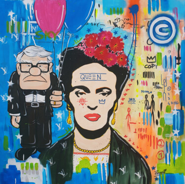 Pittura intitolato "Frida Up Pop" da Piriongo, Opera d'arte originale, Acrilico