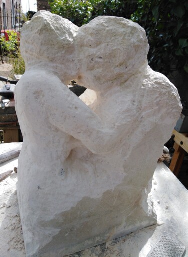 雕塑 标题为“couple (in progress)” 由Claude Hardenne, 原创艺术品, 石
