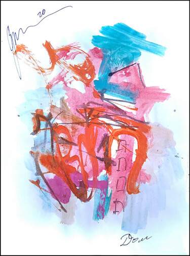 Drawing titled "дом432  loger    Ho…" by Dima Dima Vil Ms Wilms (Rok Zivopisec Rock Painter), Original Artwork, Watercolor