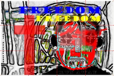 Arts numériques intitulée "FREEDOM FREEDOM" par Koen Vlerick, Œuvre d'art originale, Travail numérique 2D