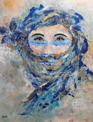 Regard d ailleurs Peinture intitulée "Regard d ailleurs" par Sylvie Guyomar (Sylvie G), Œuvre d'art originale, Acrylique Monté sur Châssis en…