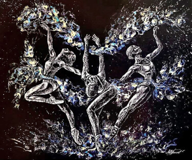 绘画 标题为“CHARITES. DANCE OF…” 由Irina & Alexey Polyakov, 原创艺术品, 丙烯