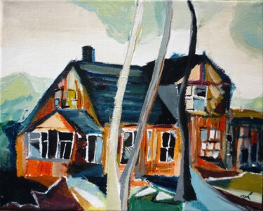 Peinture intitulée "La maison de Paula" par Christelle Veron Cherbonnier, Œuvre d'art originale, Acrylique Monté sur Châssis…