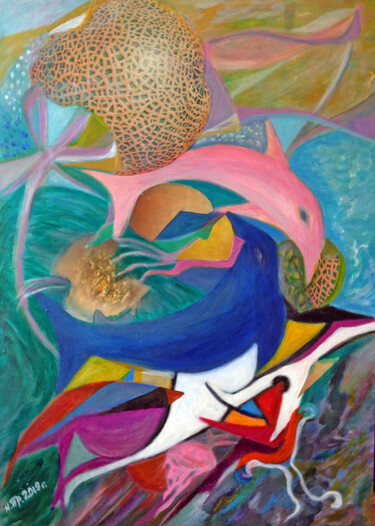 绘画 标题为“Dance of the Crimea…” 由Natalia Proskuryakova, 原创艺术品, 丙烯