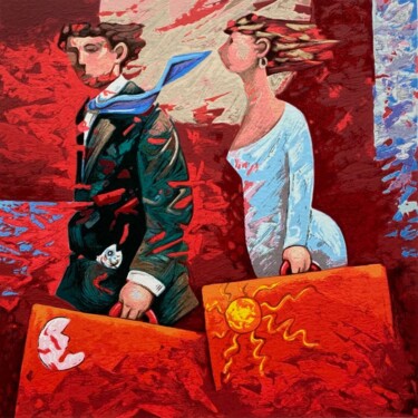 印花与版画 标题为“Partenze Rosse” 由Giampaolo Talani, 原创艺术品, 丝网印刷