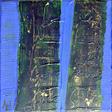 Painting titled "Deux troncs" by Ayel, Original Artwork, Acrylic Mounted on Wood Stretcher frame