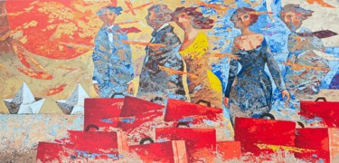 印花与版画 标题为“i Partenti” 由Giampaolo Talani, 原创艺术品, 丝网印刷