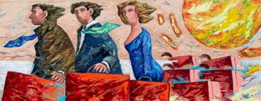 印花与版画 标题为“Partenze” 由Giampaolo Talani, 原创艺术品, 丝网印刷