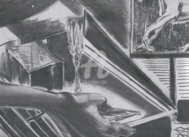 Desenho intitulada "bandeja" por Damenós, Obras de arte originais