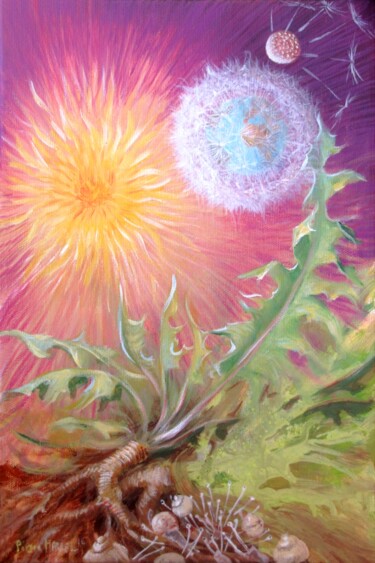 Peinture intitulée "La planète en Pisse…" par Applestrophe, Œuvre d'art originale, Acrylique