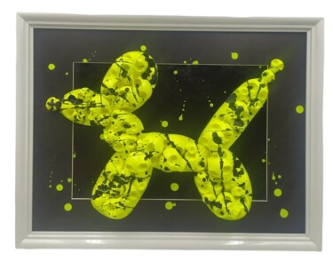 雕塑 标题为“KOONSSKULL yellow” 由Vl, 原创艺术品, 木