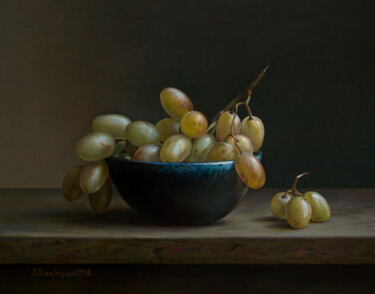 Grapes Peinture intitulée "Grapes" par Albert Kechyan, Œuvre d'art originale, Huile