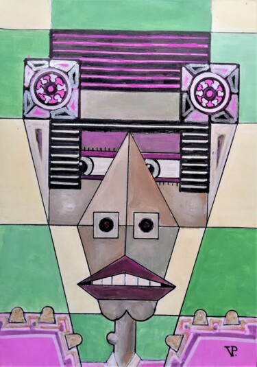 Cubist portrait of Torero. Op. 2 绘画 标题为“Cubist portrait of…” 由Pepe Villan, 原创艺术品, 丙烯