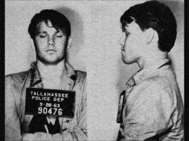 Young Jim Morrison Mug Shot 1963 Photo 绘画 标题为“Young Jim Morrison…” 由Tony Rubino, 原创艺术品, 丙烯 安装在木质担架架上