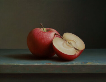 Peinture intitulée "Apples" par Albert Kechyan, Œuvre d'art originale, Huile