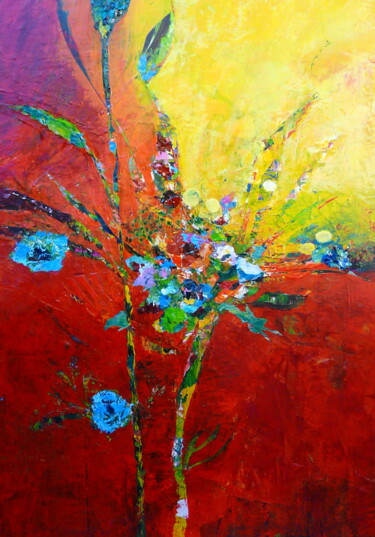Zum Licht Painting titled "Zum Licht" by Blanka Mandel, Original Artwork, Acrylic Mounted on Wood Stretcher frame