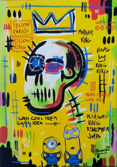 Pittura intitolato "Yellow King" da Piriongo, Opera d'arte originale, Acrilico Montato su Telaio per barella in legno