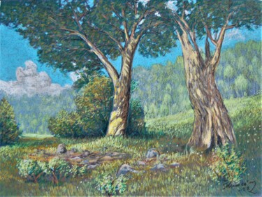 Drawing titled "33PA" by Ari Reinikainen, Original Artwork, Pastel
