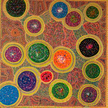 Peinture intitulée "Mitose" par Elise H, Œuvre d'art originale, Huile