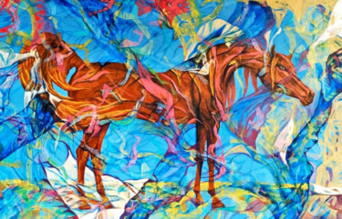 绘画 标题为“Dream Horse #2” 由Lihin, 原创艺术品, 丙烯