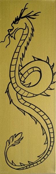 图画 标题为“Dragon d'Orient” 由Renaud Lambert, 原创艺术品, 标记