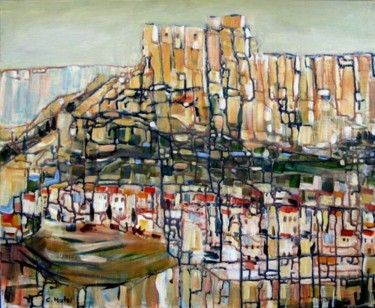Peinture intitulée "BAUX DE PROVENCE" par Catherine Martel, Œuvre d'art originale