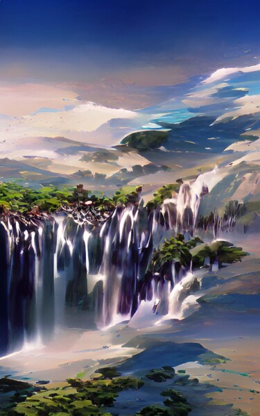 WATERFALL 5 Digital Arts titled "WATERFALL 5" by Mahesh Tolani, Original Artwork, 3D Modeling