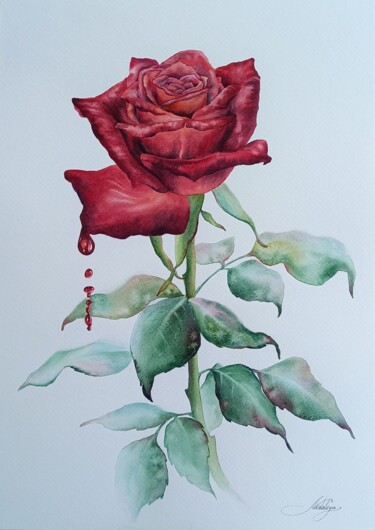 Картина под названием "Hidden" - Olga Matyunina, Подлинное произведение искусства, Акварель