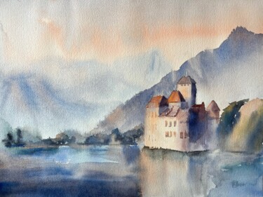 Chignon Castle Peinture intitulée "Chignon Castle" par Liliya Khomyakova (Artelida), Œuvre d'art originale, Aquarelle
