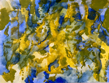 绘画 标题为“whirling leaf” 由Ingela Wallgren Lindgren, 原创艺术品, 彩画
