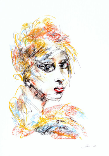 제목이 "smokey eyes"인 그림 Babett Landsberger로, 원작, 잉크