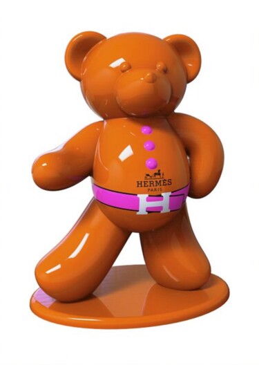 雕塑 标题为“Ours Pop Art Hermès…” 由Harouna Andre Guillabert Gacko, 原创艺术品, 树脂
