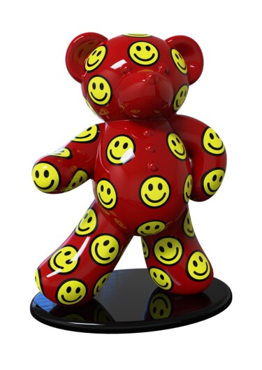 雕塑 标题为“Ours rouge et jaune…” 由Harouna Andre Guillabert Gacko, 原创艺术品, 树脂