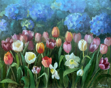 绘画 标题为“Spring Garden” 由Ling Strube, 原创艺术品, 油