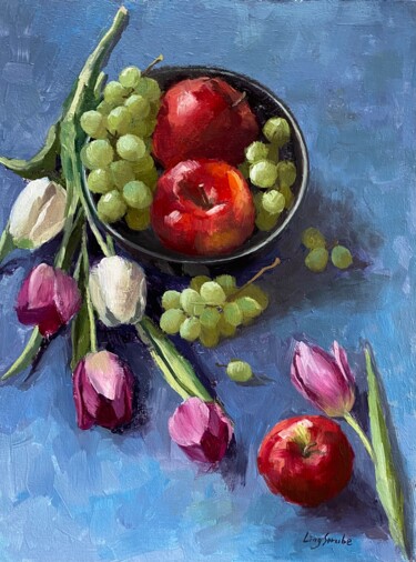 绘画 标题为“Still Life with Fru…” 由Ling Strube, 原创艺术品, 油